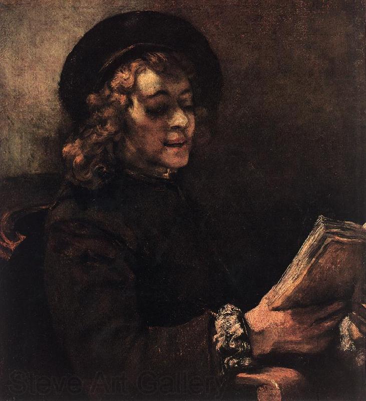 REMBRANDT Harmenszoon van Rijn Titus Reading du Spain oil painting art